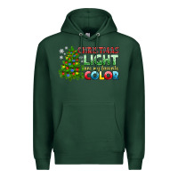 Sports Green Christmas light are my favorite color Premium Hoodie - NancyCooperArtShop