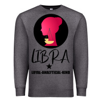 Charcoal Heather Libra Zodiac Sign Horoscope Birth Gift Girl Premium Sweatshirt - Bettercallsaul
