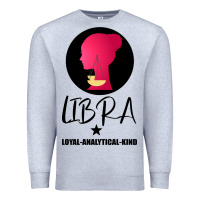 Heather Grey Libra Zodiac Sign Horoscope Birth Gift Girl Premium Sweatshirt - Bettercallsaul