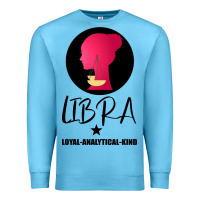 Ocean Blue Libra Zodiac Sign Horoscope Birth Gift Girl Premium Sweatshirt - Bettercallsaul