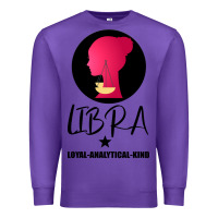 Purple Libra Zodiac Sign Horoscope Birth Gift Girl Premium Sweatshirt - Bettercallsaul