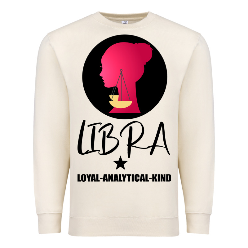 Libra Zodiac Sign Horoscope Birth Gift Girl Premium Sweatshirt by Bettercallsaul | Teevron