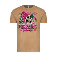 Freezing To Death Winter Skull Vintage Tee | Teevron