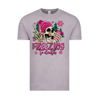 Vintage Zinc freezing to death winter skull Vintage Tee - Jasminsmagicworld