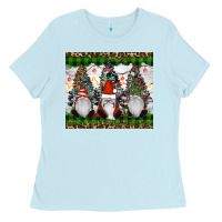 Baby Blue gnomes Christmas Ladies Tee - RanaPortraitStore