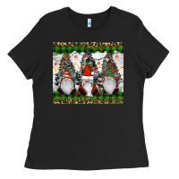 Black gnomes Christmas Ladies Tee - RanaPortraitStore