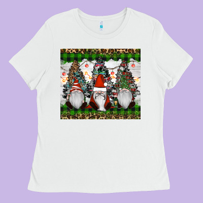 Gnomes Christmas Ladies Tee Designed By Ranaportraitstore