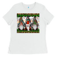White gnomes Christmas Ladies Tee - RanaPortraitStore