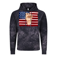 Cloud Black american flag with hand Vintage Hoodie - Artiststas