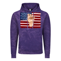 Cloud Purple american flag with hand Vintage Hoodie - Artiststas