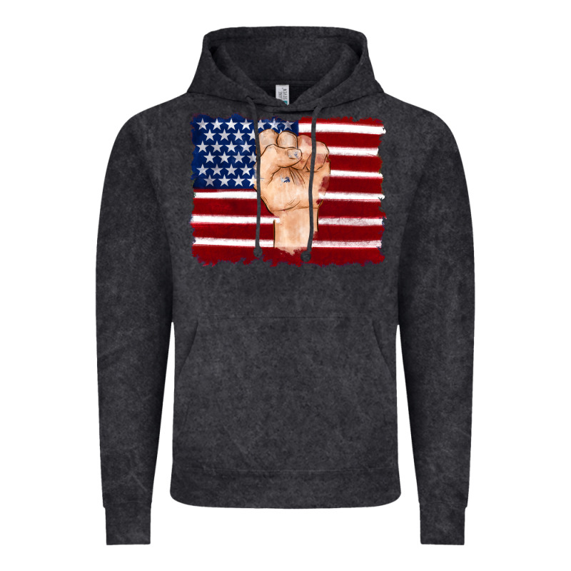 American Flag With Hand Vintage Hoodie by Artiststas | Teevron
