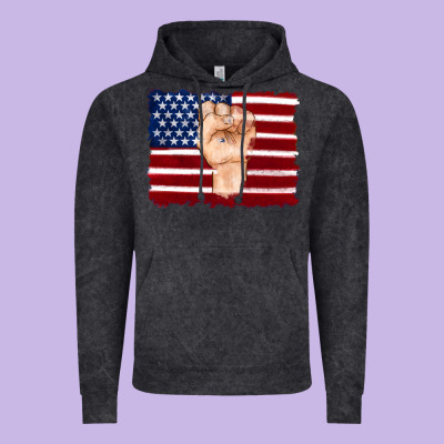 American Flag With Hand Vintage Hoodie Designed By Artiststas