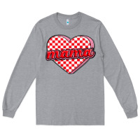 Heather Grey valentine mama Long Sleeve Tee - MaliasSmallBusiness