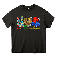 Asphalt peace love understand Heavy Core Tee - Zillion Design Studio