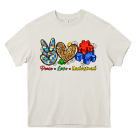 Cream peace love understand Heavy Core Tee - Zillion Design Studio