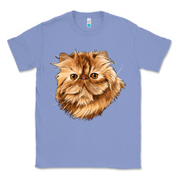 Colony Blue Persian Cat Face Classic Tee - LillyAllenDesigns