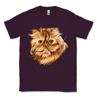 Plum Persian Cat Face Classic Tee - LillyAllenDesigns