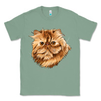Sage Persian Cat Face Classic Tee - LillyAllenDesigns