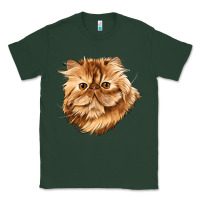 Sports Green Persian Cat Face Classic Tee - LillyAllenDesigns