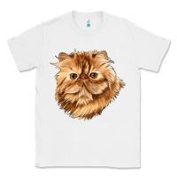 White Persian Cat Face Classic Tee - LillyAllenDesigns