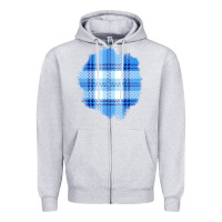 Heather Grey Winter Tartan Patch Zipper Hoodie - BundleAndBundleShop