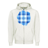 Oatmeal Heather Winter Tartan Patch Zipper Hoodie - BundleAndBundleShop