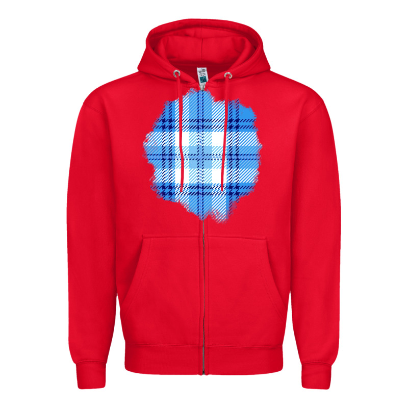 Winter Tartan Patch Zipper Hoodie by BundleAndBundleShop | Teevron