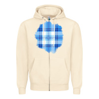 Sandshell Winter Tartan Patch Zipper Hoodie - BundleAndBundleShop