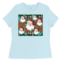 Baby Blue santa Ladies Tee - JahusDesignShop