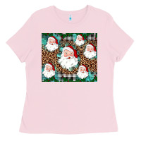 Bubblegum Pink santa Ladies Tee - JahusDesignShop