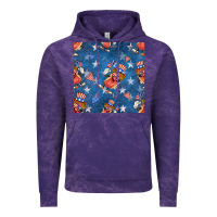 Cloud Purple 4th of july hotdog seamless pattern Vintage Hoodie - BundleAndBundleShop