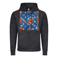 Vintage Black 4th of july hotdog seamless pattern Vintage Hoodie - BundleAndBundleShop