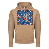 Vintage Coffee 4th of july hotdog seamless pattern Vintage Hoodie - BundleAndBundleShop