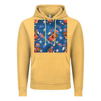 Vintage Mustard 4th of july hotdog seamless pattern Vintage Hoodie - BundleAndBundleShop