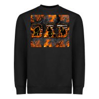 Black American Firefighter Dad Heavyweight Sweatshirt - LillyAllenDesigns