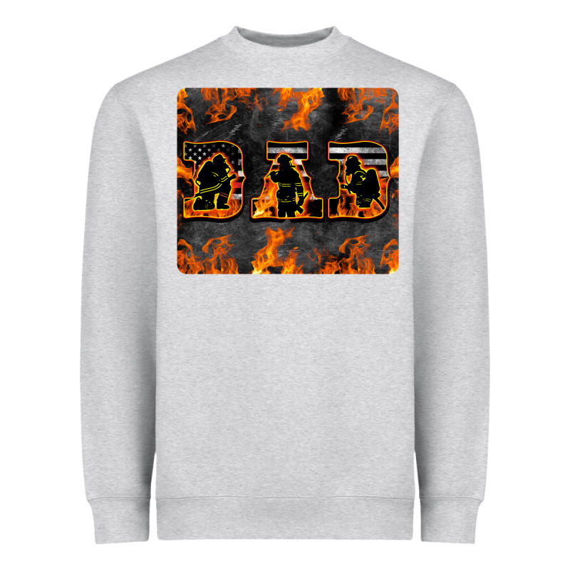 American Firefighter Dad Heavyweight Sweatshirt by LillyAllenDesigns | Teevron