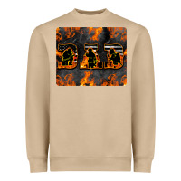 Mushroom American Firefighter Dad Heavyweight Sweatshirt - LillyAllenDesigns