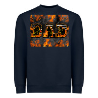 Navy American Firefighter Dad Heavyweight Sweatshirt - LillyAllenDesigns