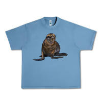 Pebble Blue Sea Lion Illustrations Urban Heavy Tee - LillyAllenDesigns