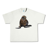 Pistachio Sea Lion Illustrations Urban Heavy Tee - LillyAllenDesigns