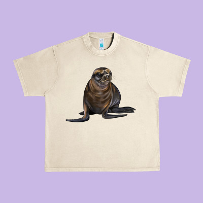Sea Lion Illustrations Urban Heavy Tee Designed By Lillyallendesigns