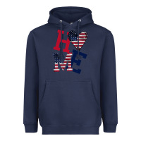 Navy American Flag Home Heavyweight Hoodie - Bettercallsaul
