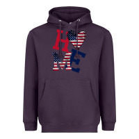 Plum American Flag Home Heavyweight Hoodie - Bettercallsaul