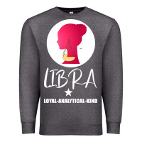 Charcoal Heather Libra Zodiac Sign Horoscope Birth Gift Girl Premium Sweatshirt - Bettercallsaul