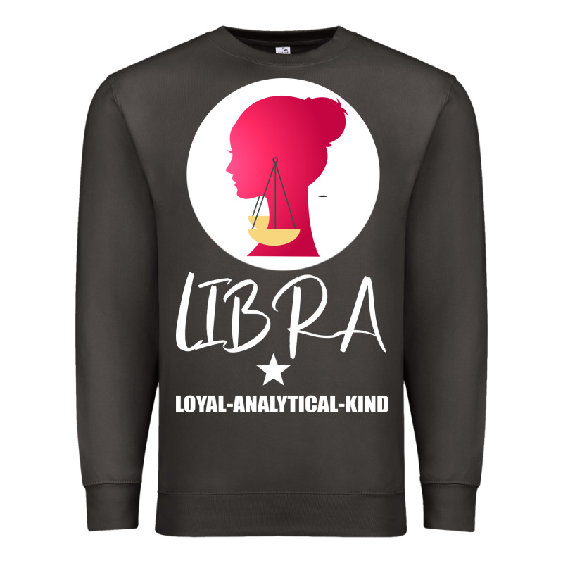 Libra Zodiac Sign Horoscope Birth Gift Girl Premium Sweatshirt by Bettercallsaul | Teevron