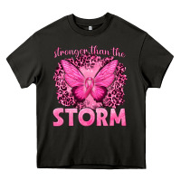 Asphalt Stronger Than The Storm Breast Cancer Heavy Core Tee - texasbilliewilder