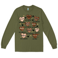 Army Green black history month hearts Long Sleeve Tee - MaliasSmallBusiness