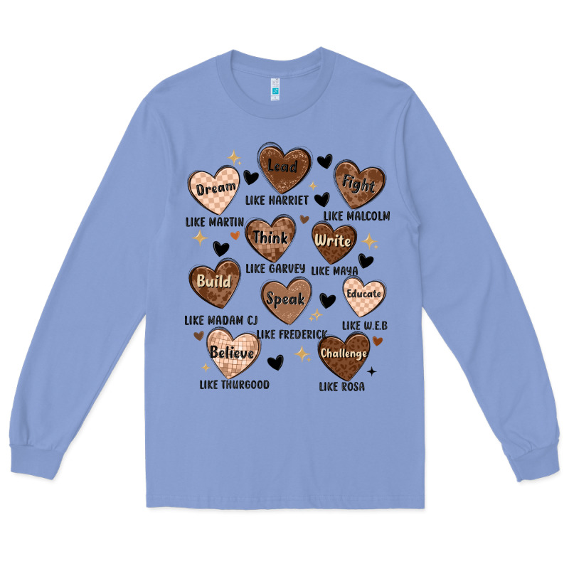 Black History Month Hearts Long Sleeve Tee by MaliasSmallBusiness | Teevron