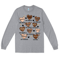 Heather Grey black history month hearts Long Sleeve Tee - MaliasSmallBusiness