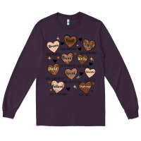 Plum black history month hearts Long Sleeve Tee - MaliasSmallBusiness